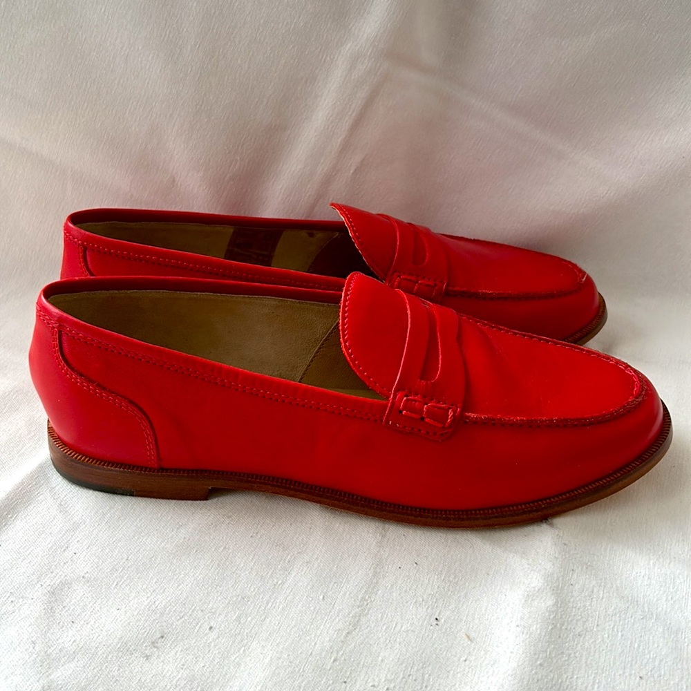 J.Crew Leather Red Loafer